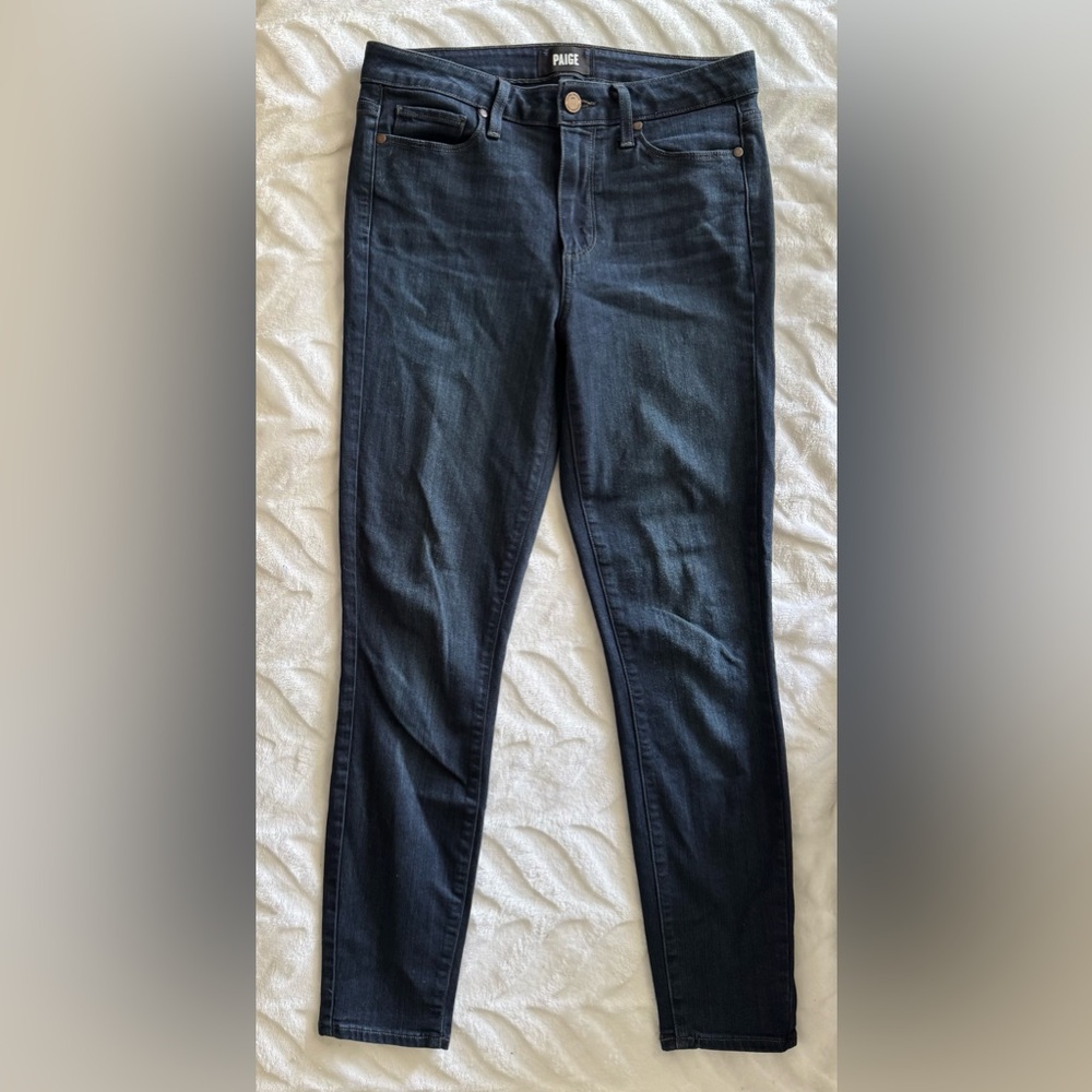 PAIGE Women's Dark Blue Skinny Jeans